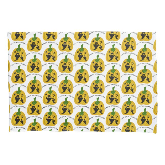 Pumpkins and ghosts pillowcase (Front)