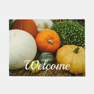 Pumpkins And Gourds Welcome Doormat