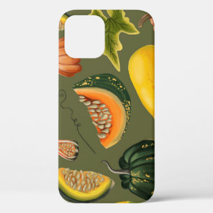 Pumpkins and Leaves: Autumn Greenery iPhone 12 Case