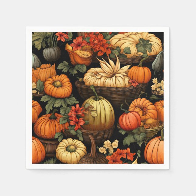 Pumpkins and More, Autumn, Napkin (Front)