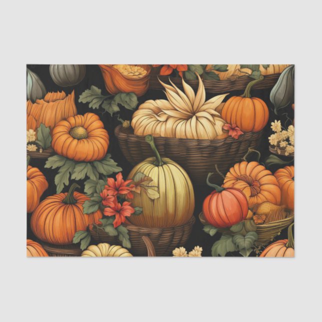 Pumpkins and More, Autumn, Tissue Paper (Front)