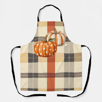 Pumpkins and Plaid Fall Apron