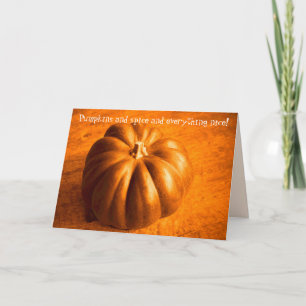 Pumpkins and Spice Orange Seasonal Generic Holiday Card