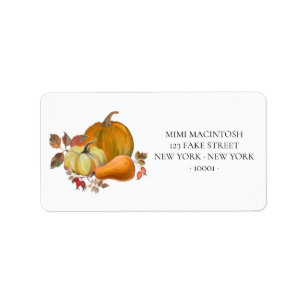 Pumpkins and Squash Address Labels