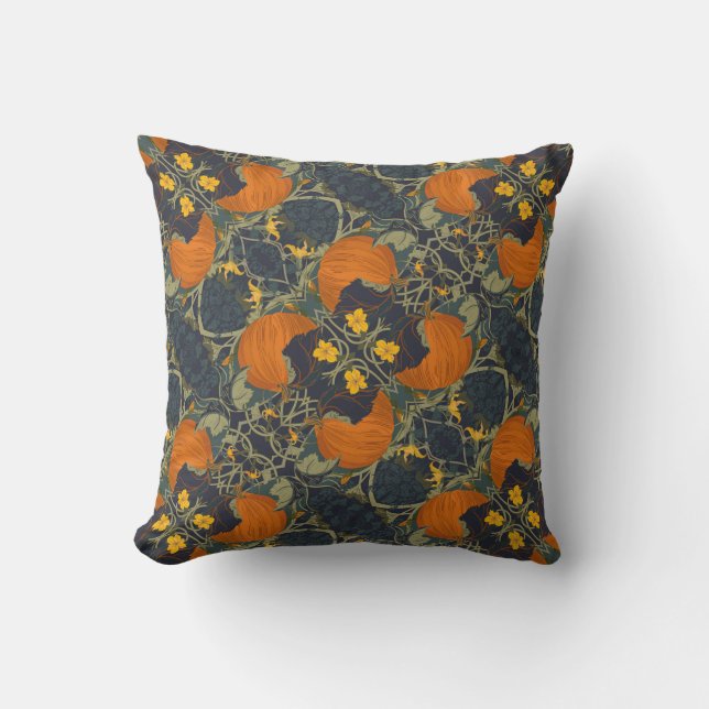 Pumpkins and Vines Decorator Pillow (Front)