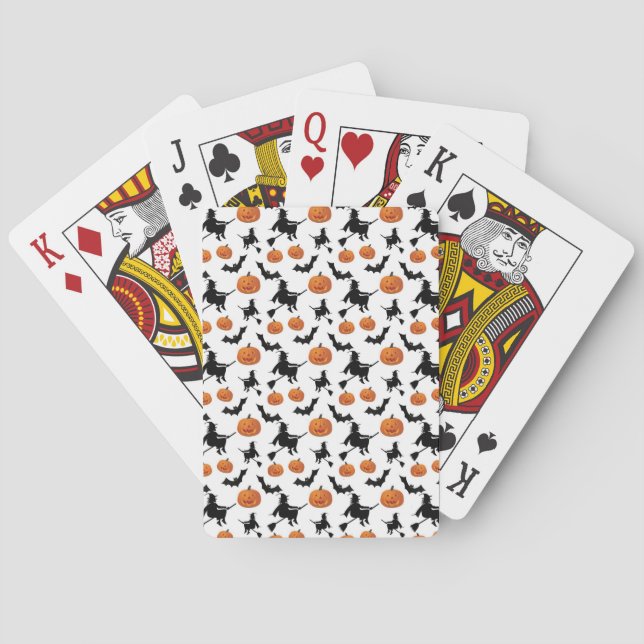 Pumpkins and Witches Playing Cards (Back)