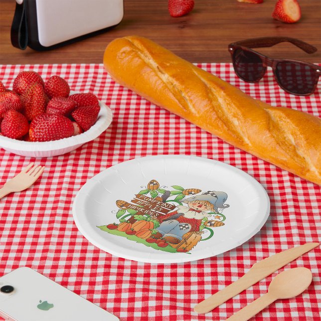 Pumpkins Apples Hayrides Paper Plates (Creator Uploaded)
