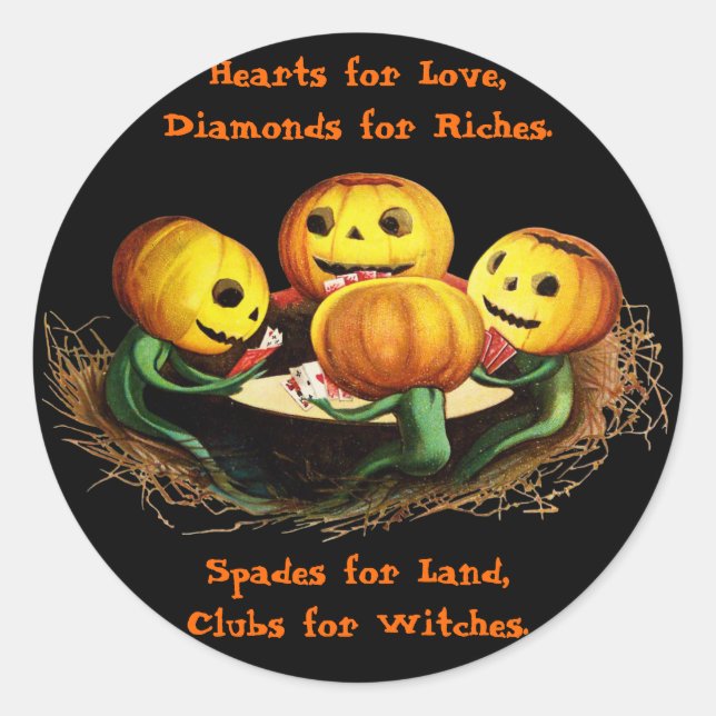 Pumpkins at Cards Halloween Stickers (Front)