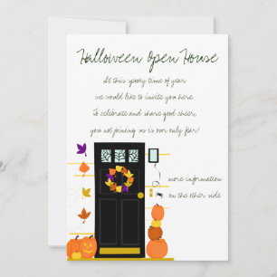 Pumpkins at the Door Invitation