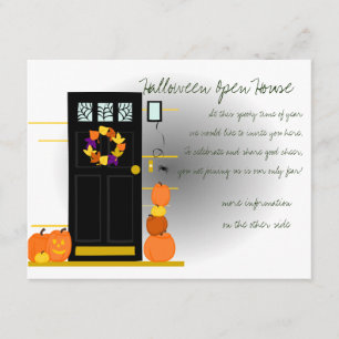 Pumpkins at the Door Invitation