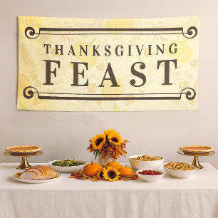 Pumpkins Autumn Fall Harvest Pattern Banner