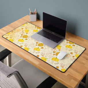 Pumpkins Autumn Fall Harvest Pattern Desk Mat