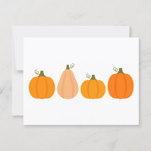 Pumpkins autumn illustration  postcard