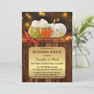 Pumpkins Autumn Rehearsal Dinner Invitation