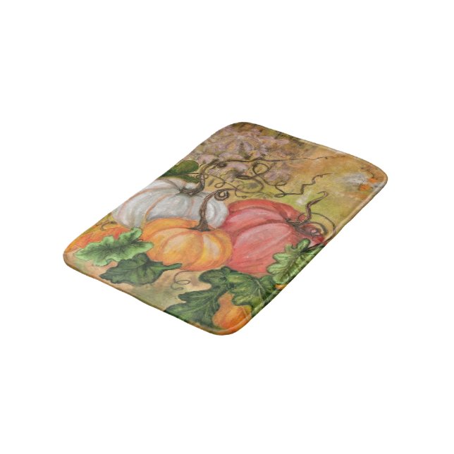 Pumpkins Bath Mat Halloween (Angled)