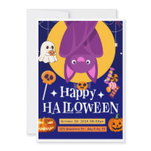 Pumpkins & Bats Halloween Bash – Custom Invitation