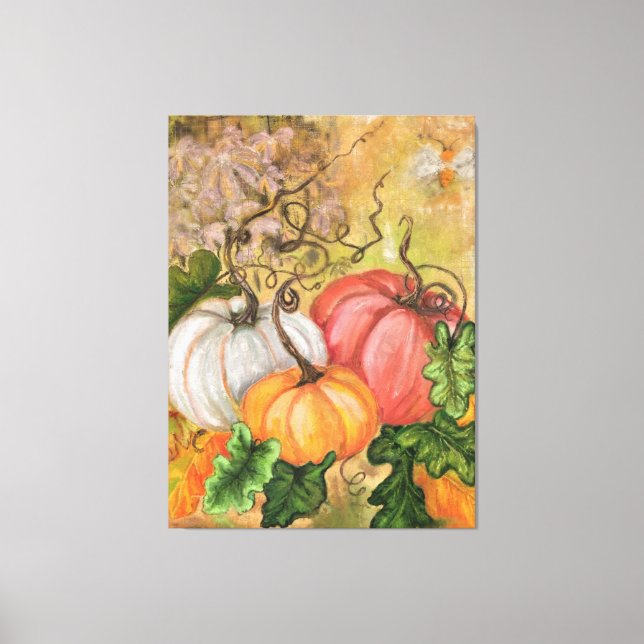 Pumpkins Canvas Print Halloween - Painting (Front)