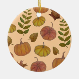 Pumpkins  ceramic tree decoration