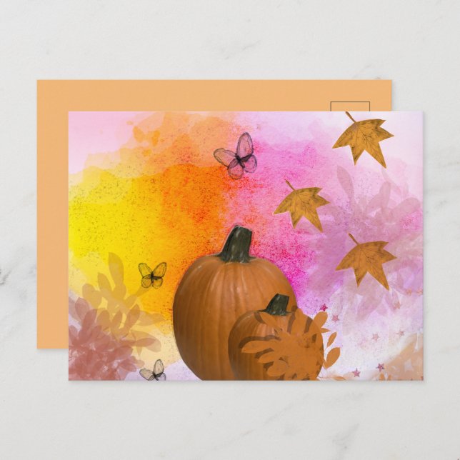 Pumpkins Collage Postcard (Front/Back)