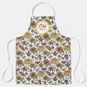 Pumpkins Corn & Sunflowers , Personalised Chefs Apron