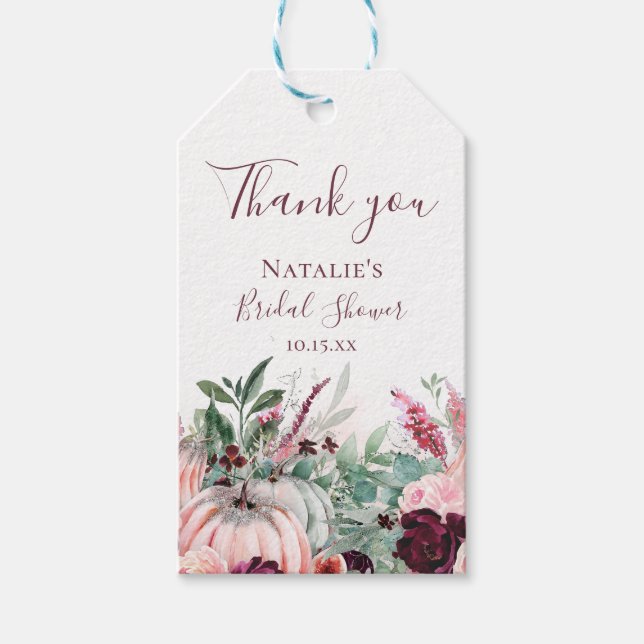 Pumpkins Fall Thank You Gift Tags (Front)