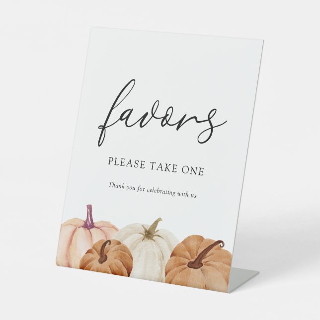 Pumpkins Favours Sign (Front)