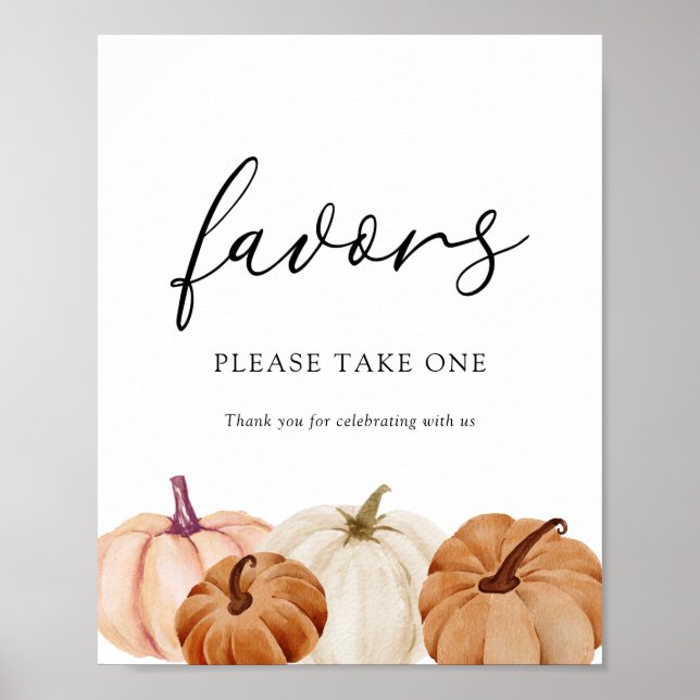 Pumpkins Favours Sign (Front)
