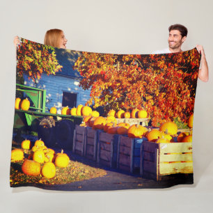 Pumpkins Fleece Blanket