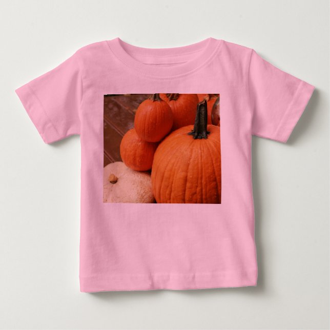 pumpkins for Halloween on deck Baby T-Shirt (Front)