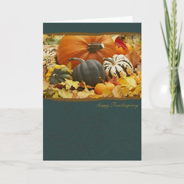 Pumpkins for Thanksgiving Holiday Card (Front)