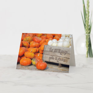 Pumpkins for Thanksgiving Thanks Thank You Card