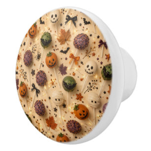 Pumpkins, Ghosts & Spooky Fall Decor Ceramic Knob