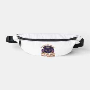 Pumpkins Gleam Halloween Black Cat Falling Leaves_ Bum Bags
