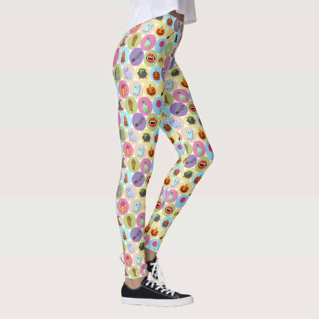 Pumpkins Goblins Cute Leggings (Right)