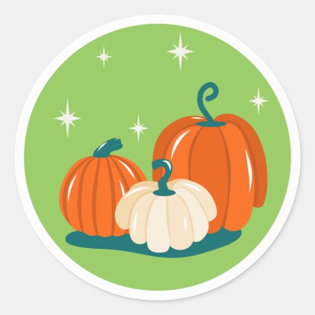 Pumpkins Halloween Classic Round Sticker (Front)