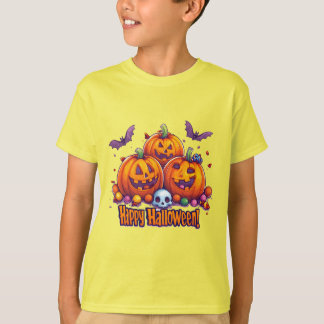 Pumpkins Halloween cute 🎃 and colo candy T-Shirt