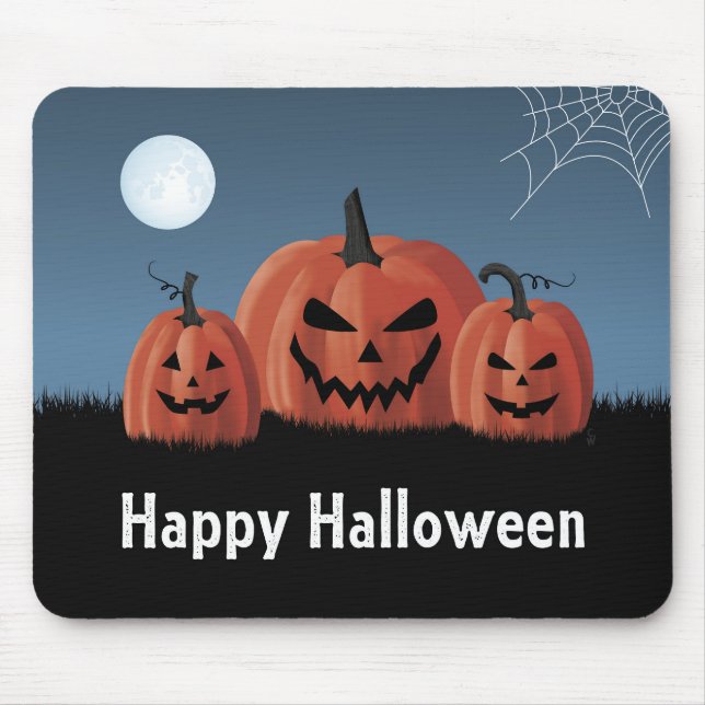 Pumpkins Halloween Mouse Mat (Front)