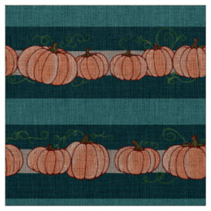 Pumpkins In A Row Fabric