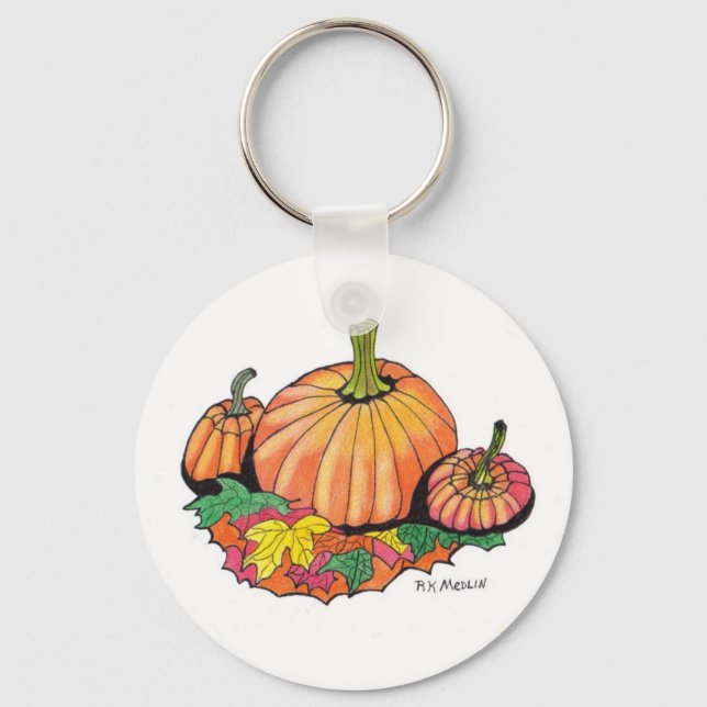 Pumpkins,keychain Key Ring (Front)