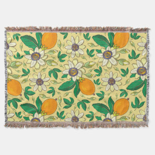 Pumpkins & Leaves: Autumn Harvest Throw Blanket