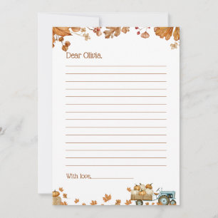 Pumpkins Leaves & Stacks of Hay Time Capsule Cards