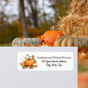 Pumpkins Maple Trees Leaves Return Address
