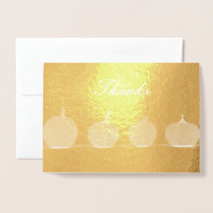 Pumpkins Modern GiveThanks Foil Thanksgiving Foil Card
