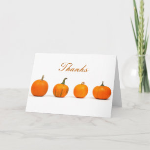 Pumpkins Modern Simple GiveThanks Thanksgiving Holiday Card