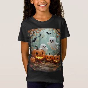 Pumpkins mushrooms and spiders and ghosts T-Shirt