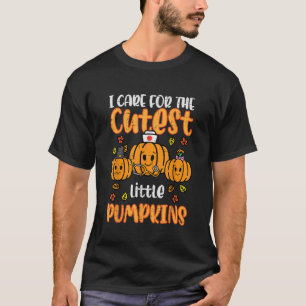 Pumpkins Nurse Halloween Scrub Top Fall Thanksgivi