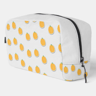 Pumpkins on grey dopp kit