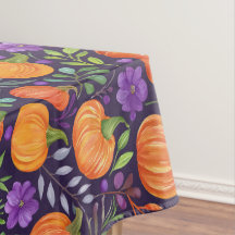 Pumpkins on purple pattern