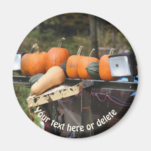 Pumpkins On Truck Nature Personalised Magnet