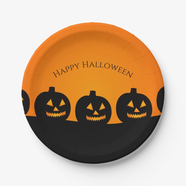 Pumpkins Paper Plates (Front)